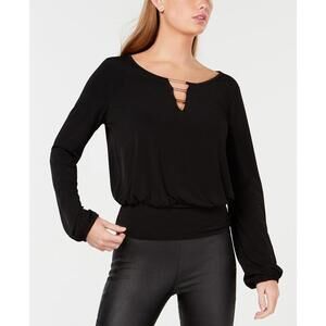 Bcx Juniors Embellished Banded Hem Top Size M